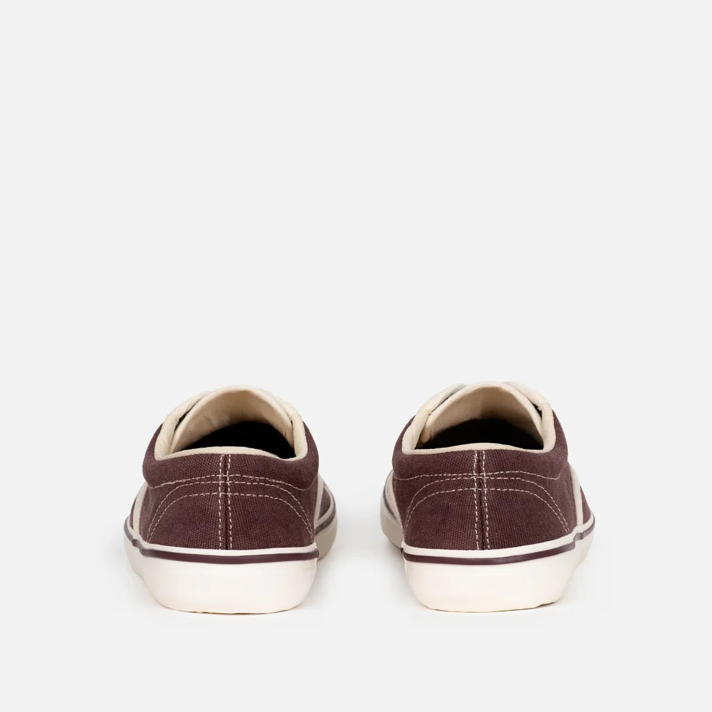 Bohempia Korin Blackberry Red - Zapatillas de lona barefoot retro burdeos  Cacles Barefoot