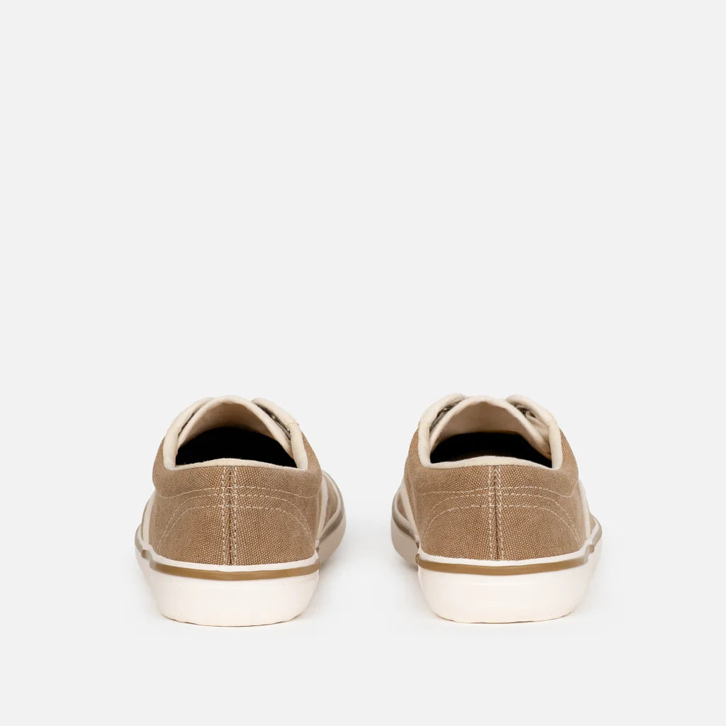 Bohempia Korin Sand Beige - Zapatillas de lona barefoot retro beige  Cacles Barefoot