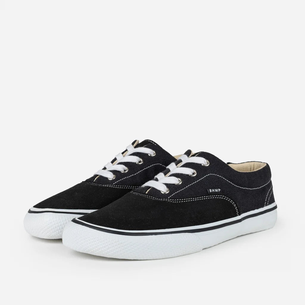 Bohempia Lomik Classic Black - Zapatillas barefoot retro otoñales negras  Cacles Barefoot