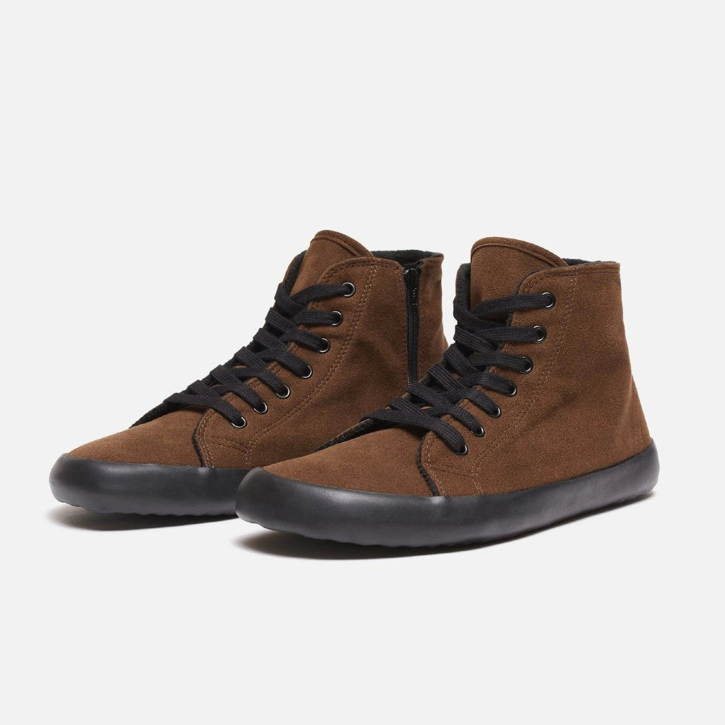 Bohempia - Olen Brown & Black - Botines de invierno barefoot-Bohempia-Cacles Barefoot-Tienda de calzado barefoot respetuoso minimalista