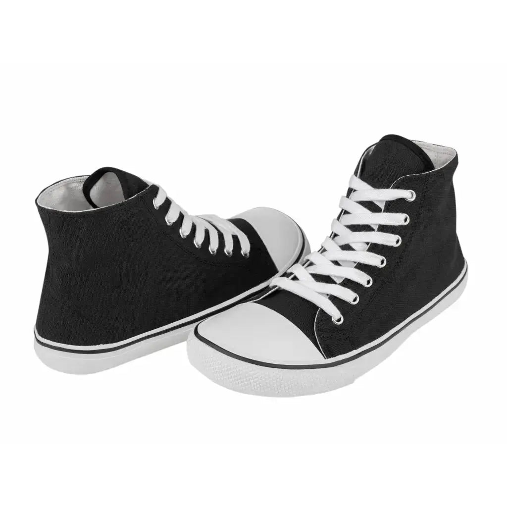 Bohempia - Orik 2.0 Black & White - Zapatillas barefoot de caña alta veganas unisex negras