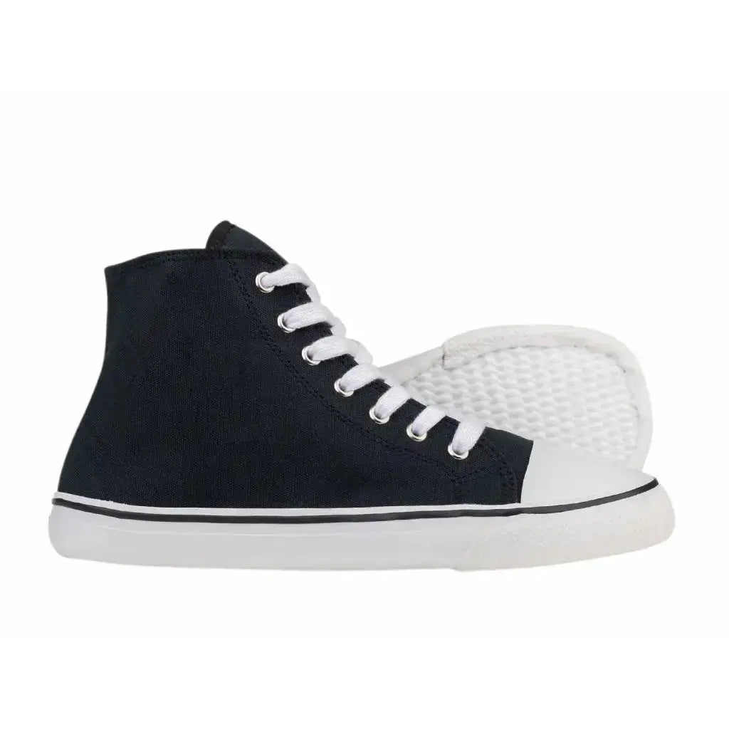 Bohempia - Orik 2.0 Black & White - Zapatillas barefoot de caña alta veganas unisex negras