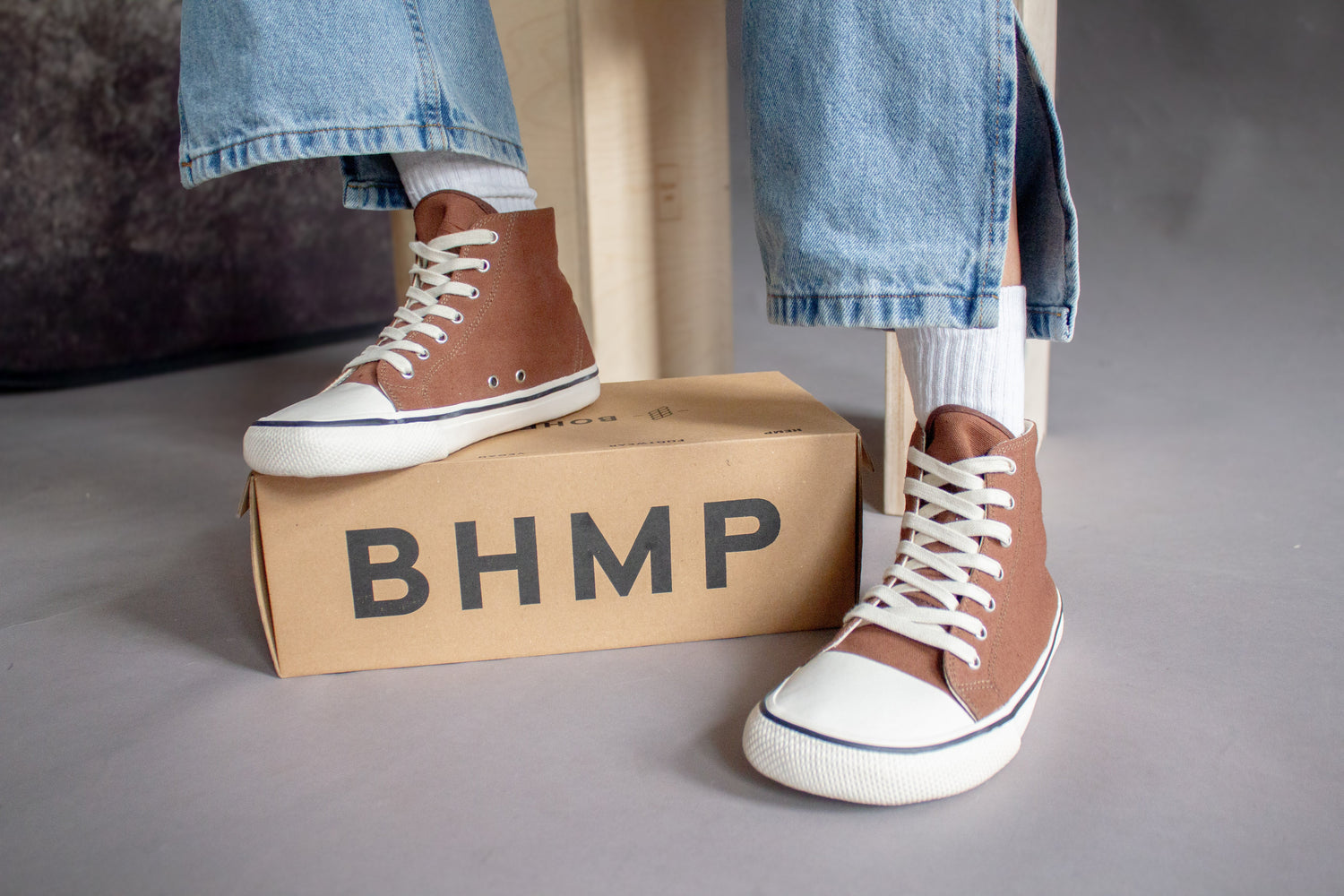 Bohempia - Orik 2.0 Brown & Tan - Deportivas barefoot de caña alta-Bohempia-Cacles Barefoot-Tienda de calzado barefoot respetuoso minimalista
