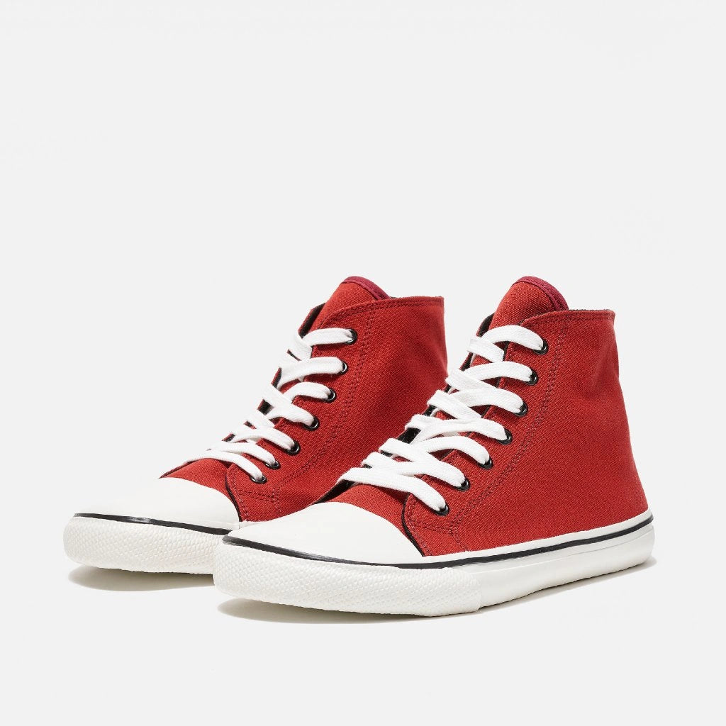 Bohempia - Orik 2.0 Burgundy & White - Deportivas barefoot de caña alta-Bohempia-Cacles Barefoot-Tienda de calzado barefoot respetuoso minimalista