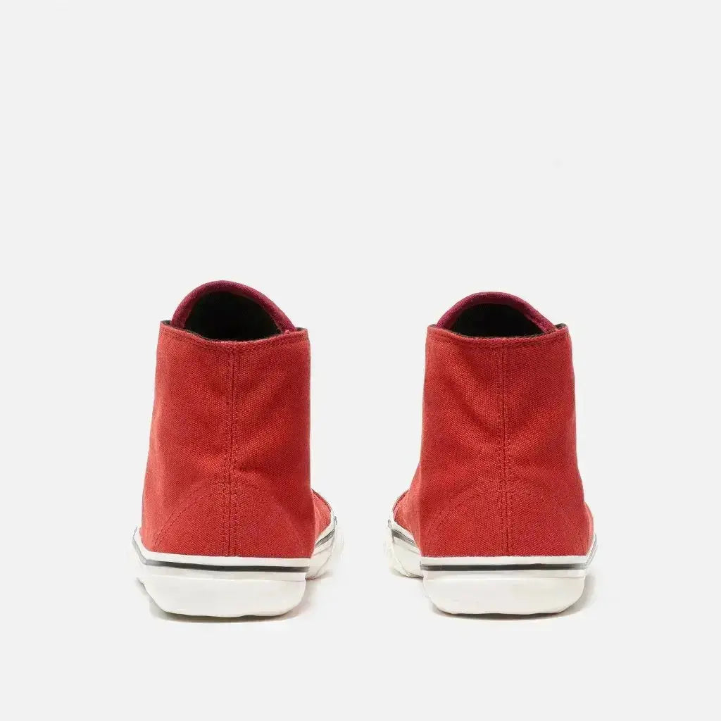 Bohempia - Orik 2.0 Burgundy & White - Zapatillas barefoot de caña alta veganas unisex granate