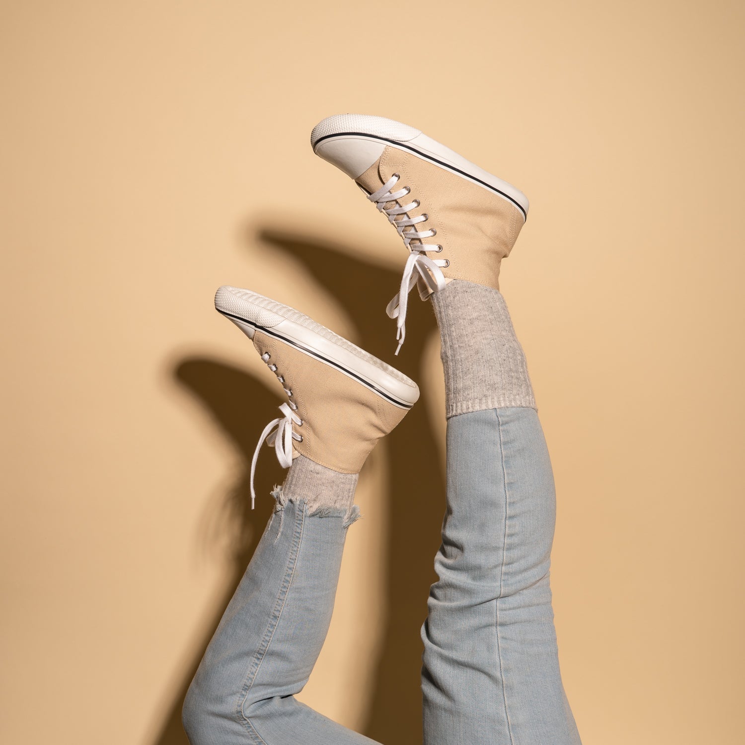 Bohempia - Orik 2.0 Tan & White - Deportivas barefoot de caña alta-Bohempia-Cacles Barefoot-Tienda de calzado barefoot respetuoso minimalista