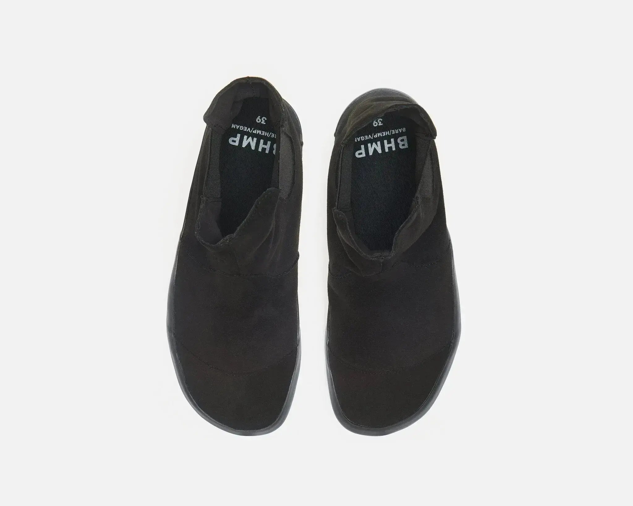 Bohempia - Rola Black & Black - Botas chelsea barefoot veganas unisex negras