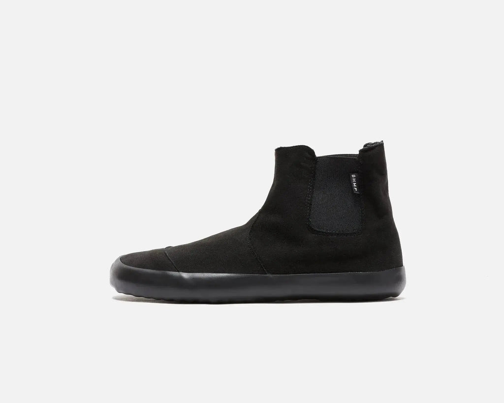 Bohempia - Rola Black & Black - Botas chelsea barefoot veganas unisex negras