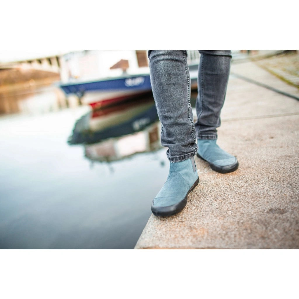 Bohempia - Rola Grey & Black - Botas chelsea barefoot-Bohempia-Cacles Barefoot-Tienda de calzado barefoot respetuoso minimalista
