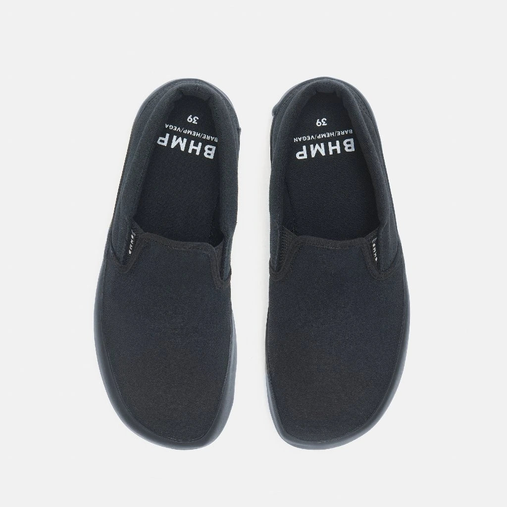 Bohempia – Vikla 2.0 Black & Black - Slip ons barefoot-Bohempia-Cacles Barefoot-Tienda de calzado barefoot respetuoso minimalista