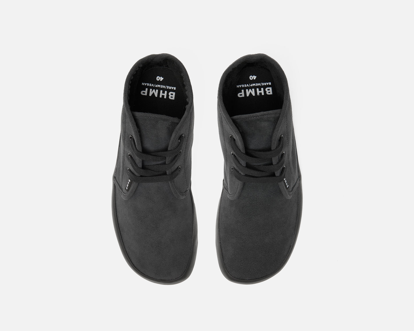 Bohempia - Zavid 2.0 Charcoal Black - Botines de cordones-Bohempia-Cacles Barefoot-Tienda de calzado barefoot respetuoso minimalista
