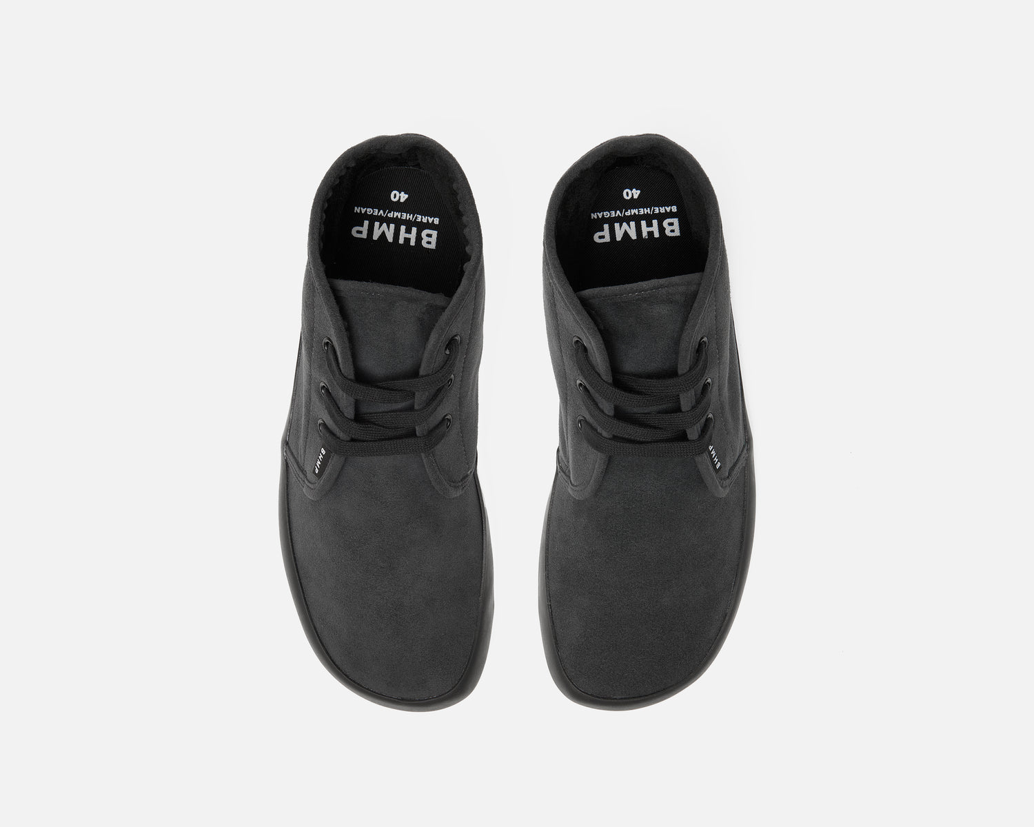 Bohempia - Zavid 2.0 Charcoal Black - Botines de cordones-Bohempia-Cacles Barefoot-Tienda de calzado barefoot respetuoso minimalista