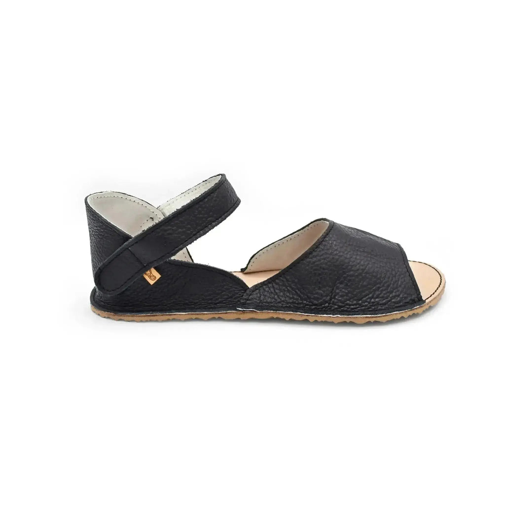 Cacles Barefoot - Akumal Black - Sandalias minimalistas negras para mujer