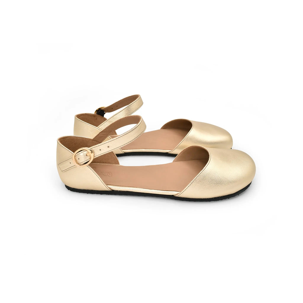 Cacles Barefoot - Tikal 2.0 Gold - Bailarinas barefoot elegantes doradas para mujer