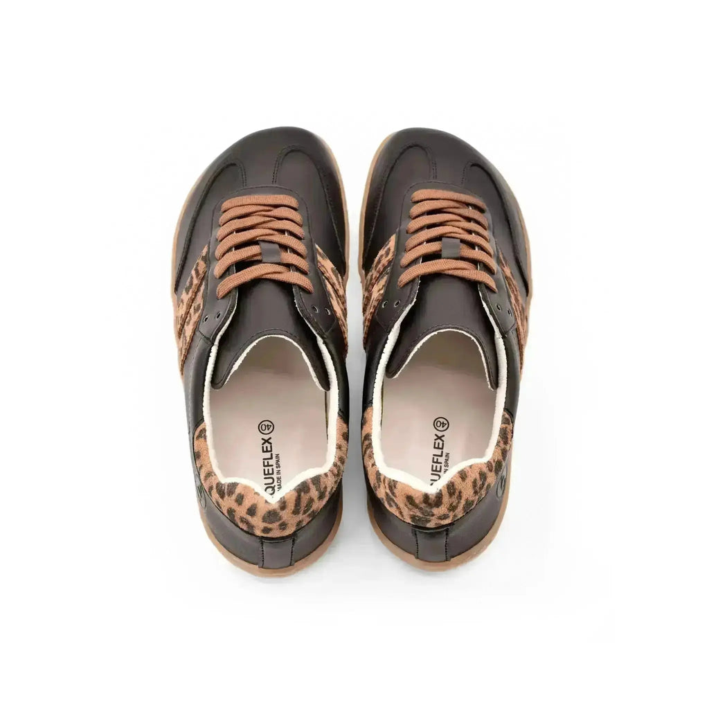 Coqueflex - black leopard - Deportivas barefoot de leopardo