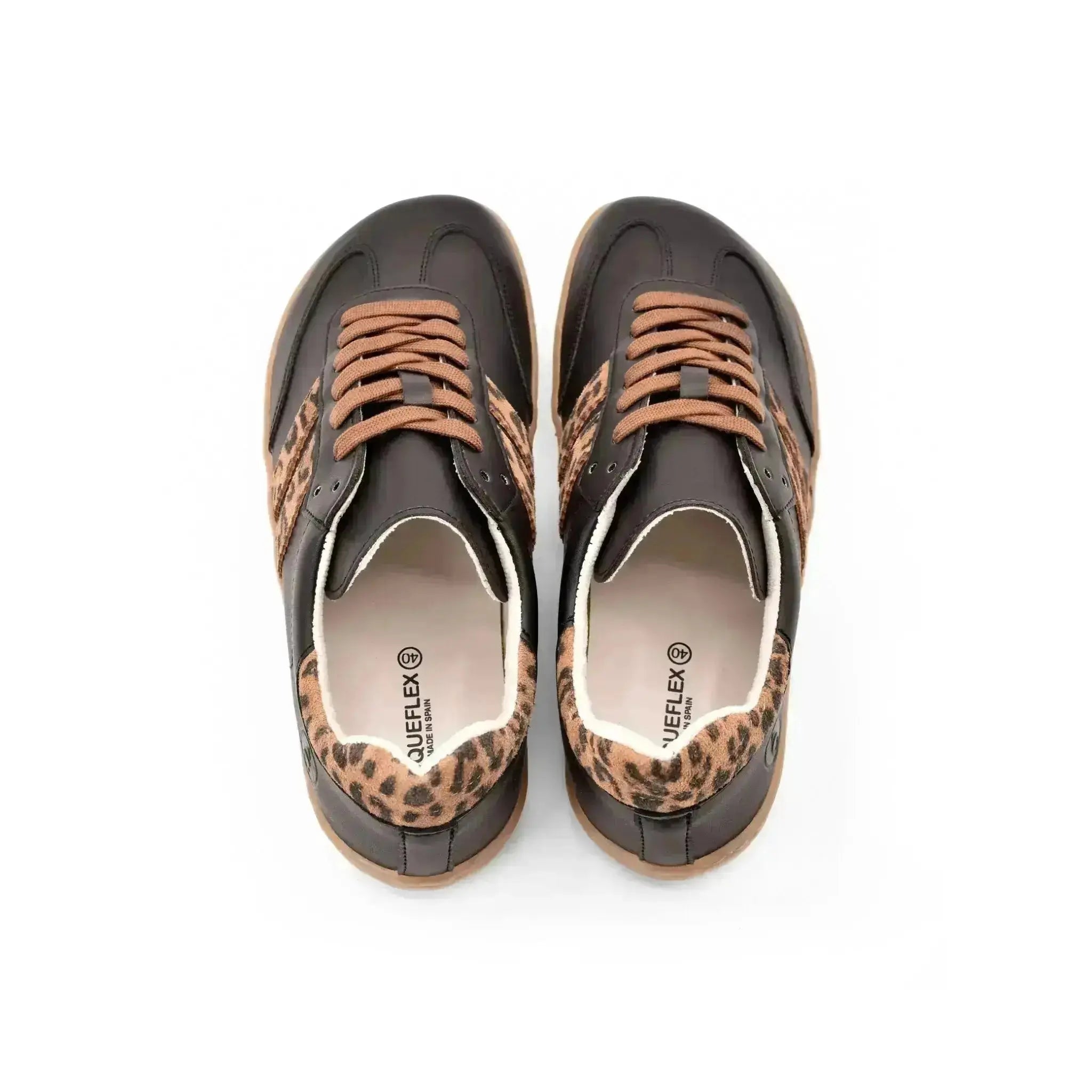Coqueflex - black leopard - Deportivas barefoot de leopardo