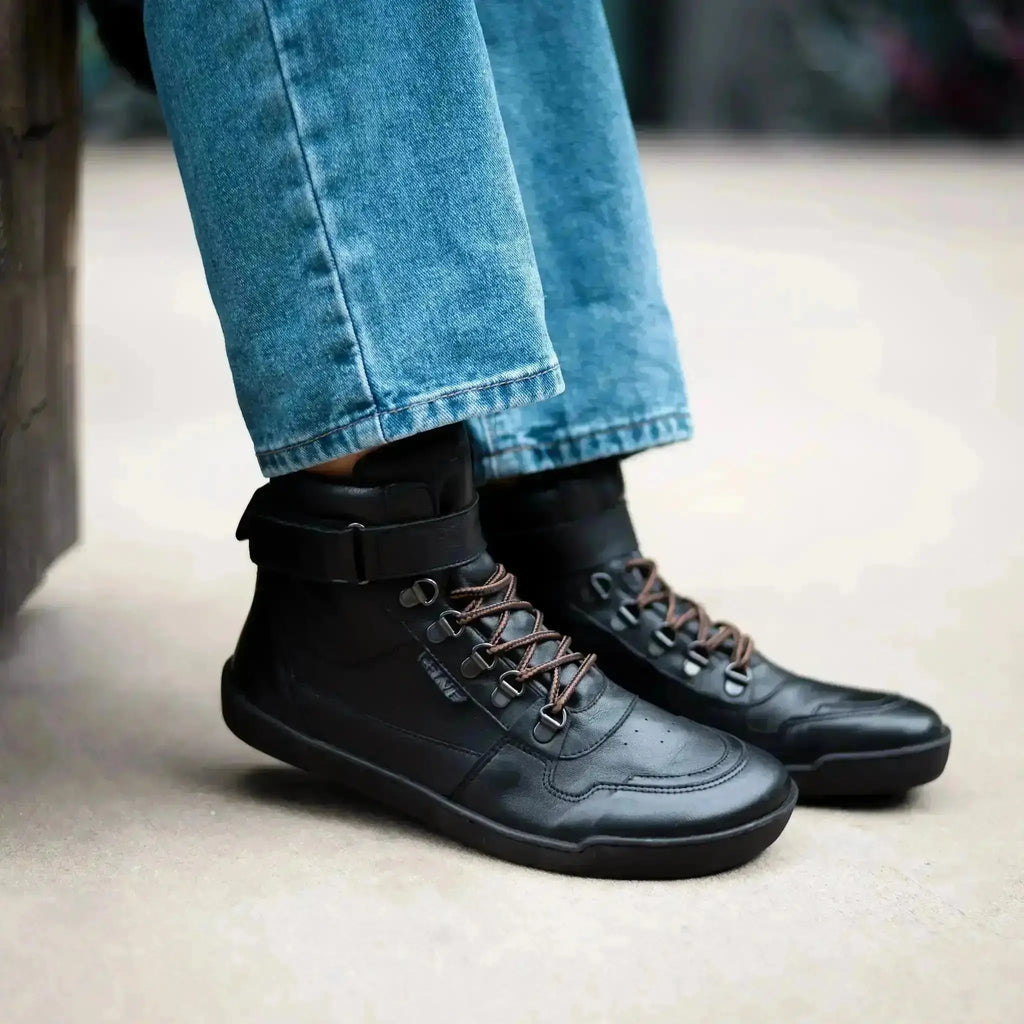 Crave - Glasgow 2.0 Black - botas barefoot con membrana