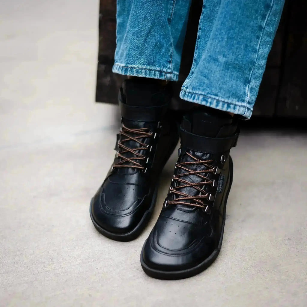 Crave - Glasgow 2.0 Black - botas barefoot con membrana