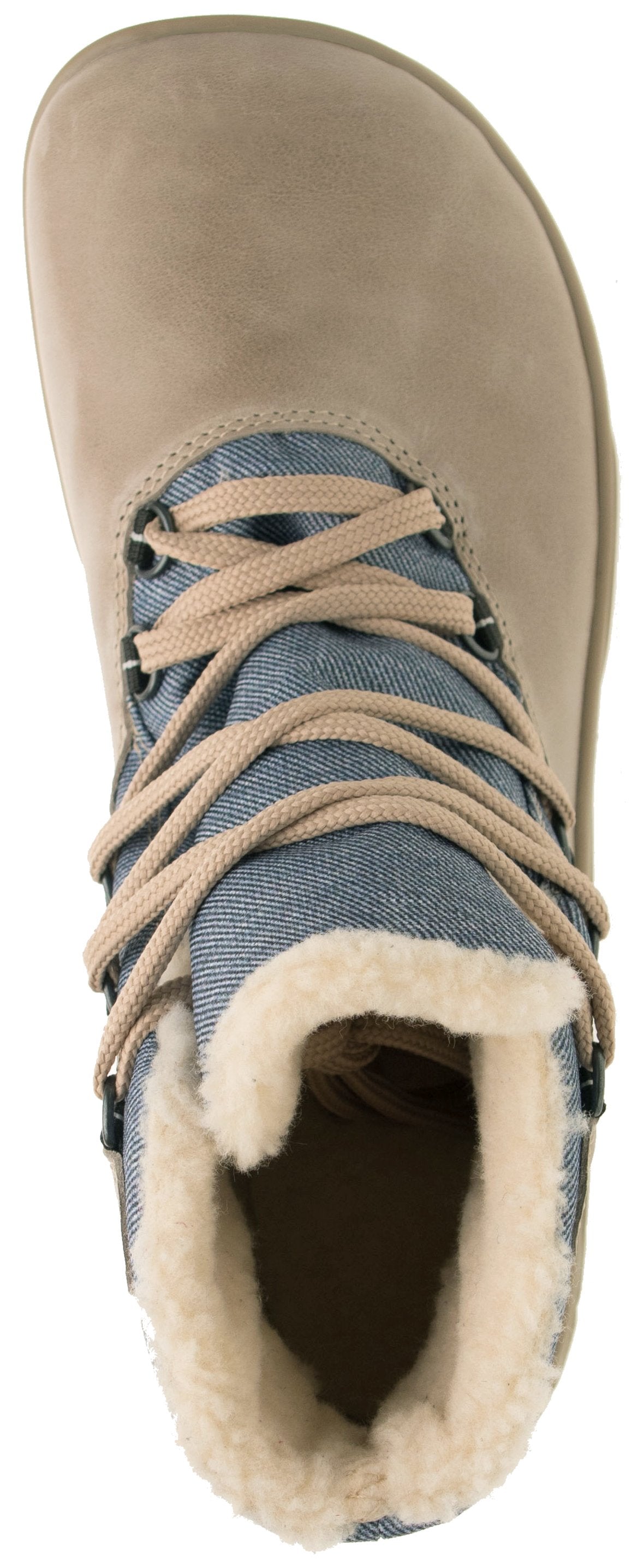 Fare Bare Aspenky Beige - Botines barefoot impermeables calientes unisex beige