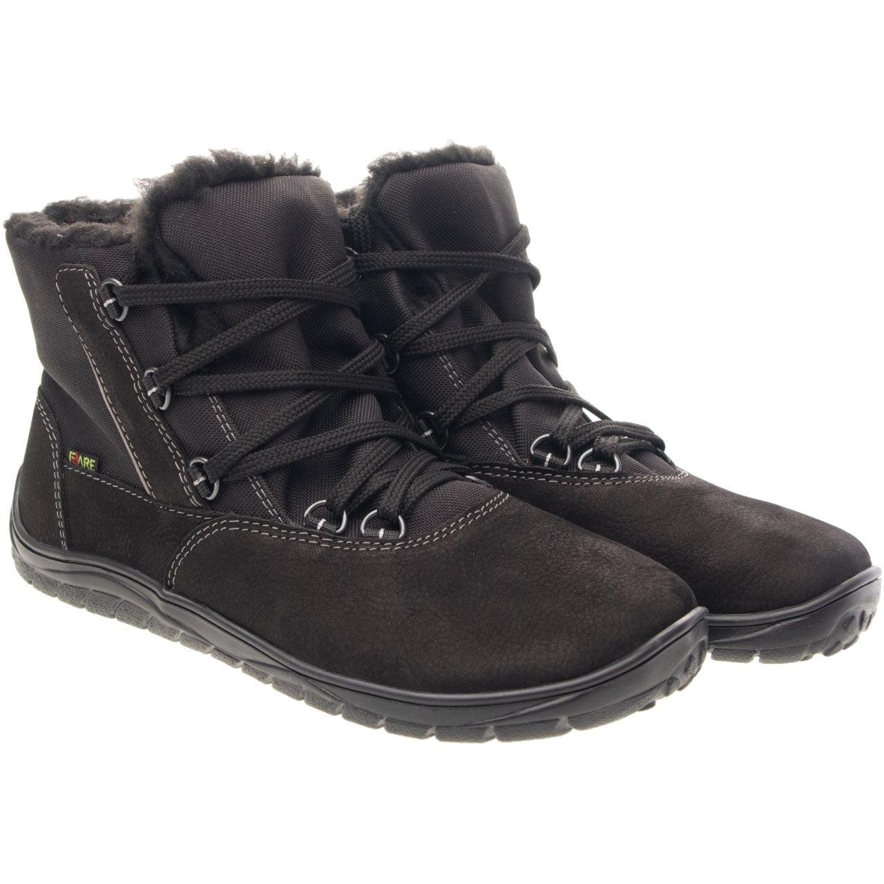 Fare Bare - Aspenky Black - Botines unisex con membrana y forro invernal - Cacles Barefoot
