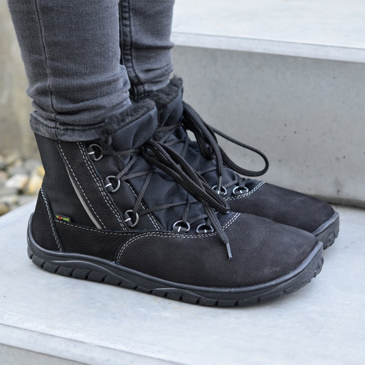 Fare Bare - Aspenky Black - Botines unisex con membrana y forro invernal