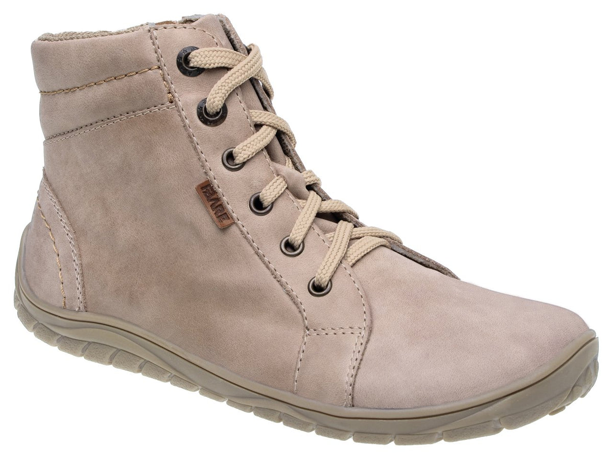Fare Bare Avila All Year Beige - Botines barefoot otoñales beige