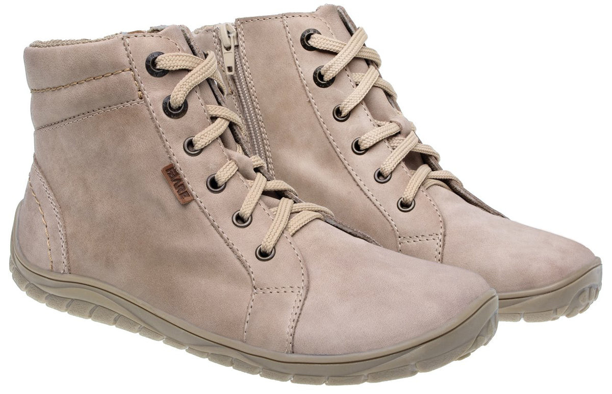Fare Bare Avila All Year Beige - Botines barefoot otoñales beige