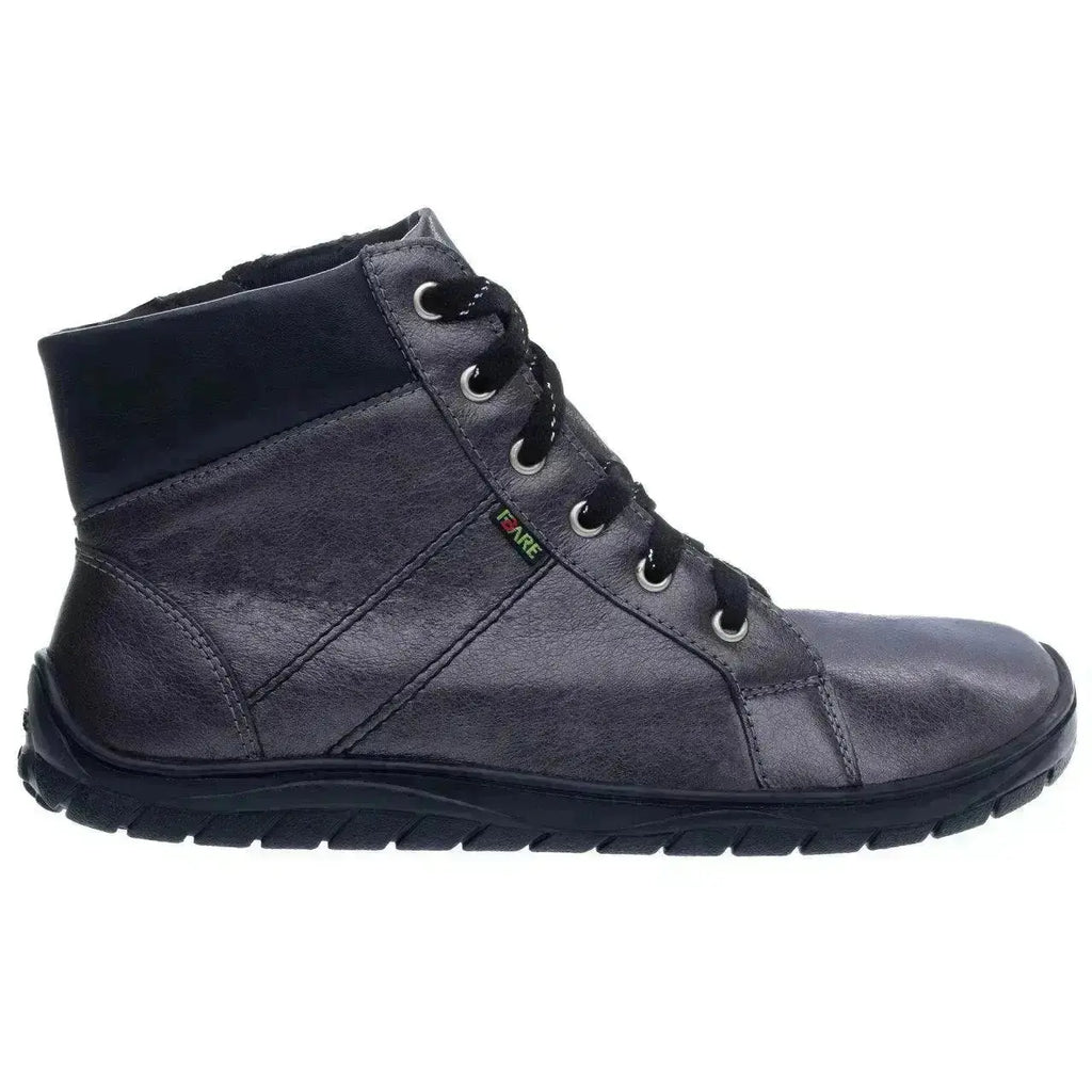 Fare Bare - AVILA All Year Metal Black - Botines barefoot unisex sin forro