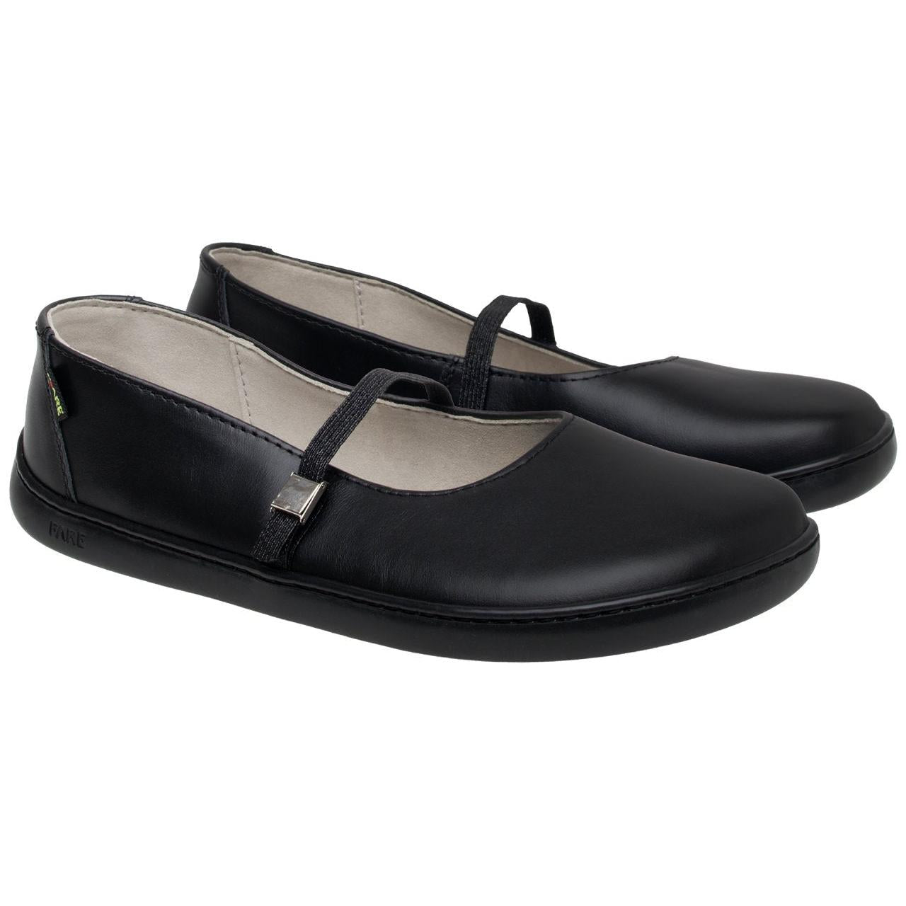 Fare Bare Ballerinas Buckle Black - Bailarinas barefoot de cuero