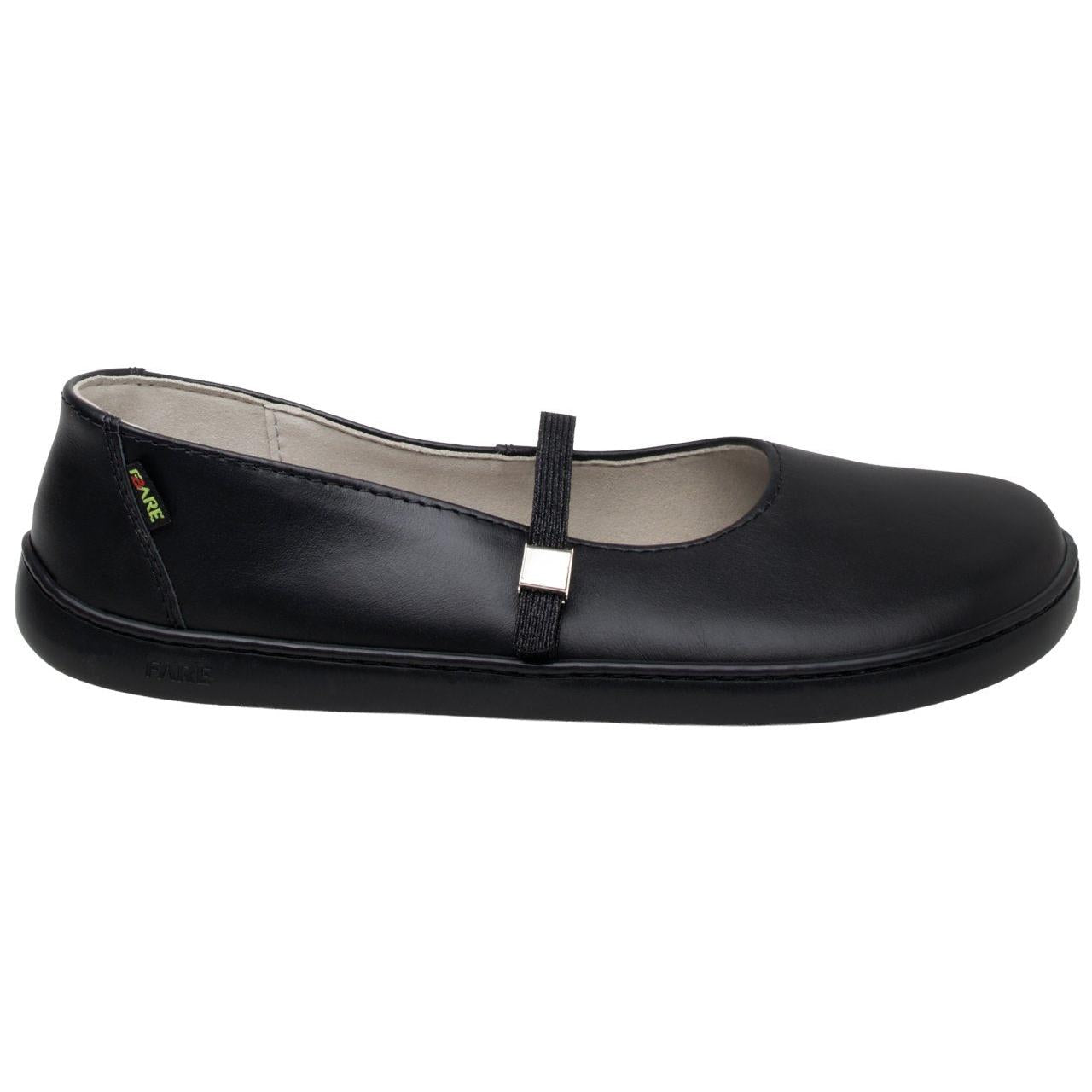 Fare Bare Ballerinas Buckle Black - Bailarinas barefoot de cuero