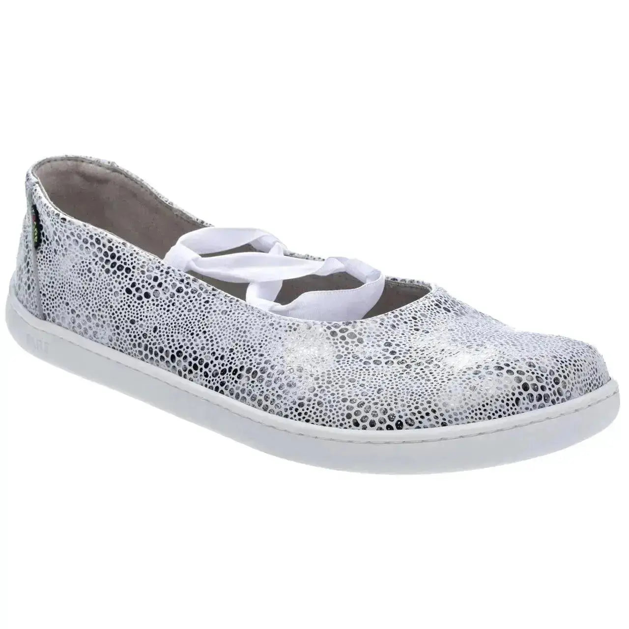 Fare Bare Ballerinas Silver White - Bailarinas barefoot de cuero