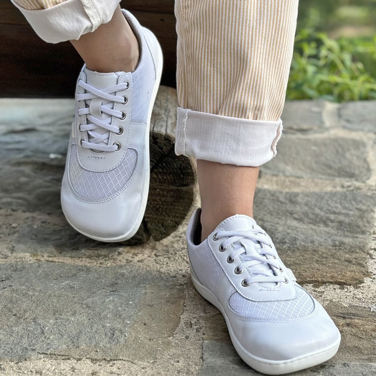 Fare Bare - Basic B White & Grey - Deportivas barefoot ligeras-Fare Bare-Cacles Barefoot-Tienda de calzado barefoot respetuoso minimalista