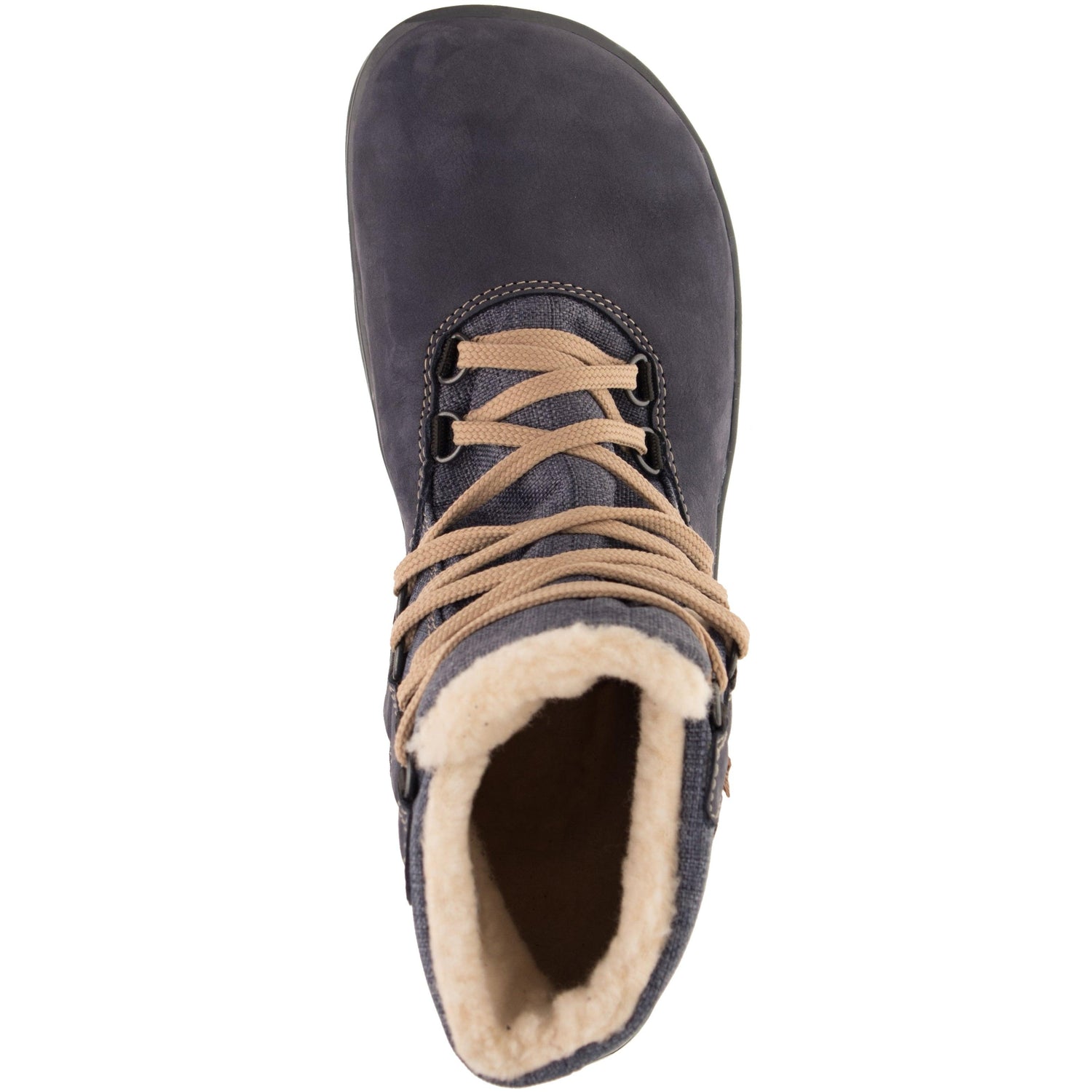 Fare Bare - Botines unisex Azul con membrana y forro de borreguillo-Fare Bare-Cacles Barefoot-Tienda de calzado barefoot respetuoso minimalista