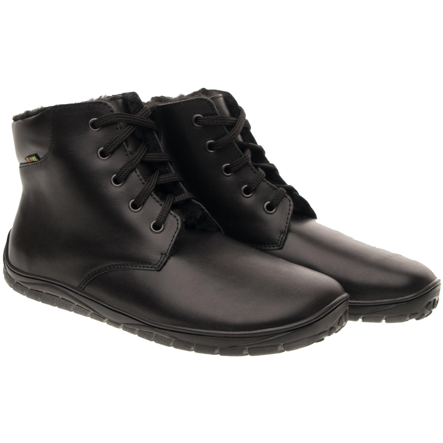 Fare Bare - Brno Black - Botín bajo barefoot con forro invernal-Fare Bare-Cacles Barefoot-Tienda de calzado barefoot respetuoso minimalista