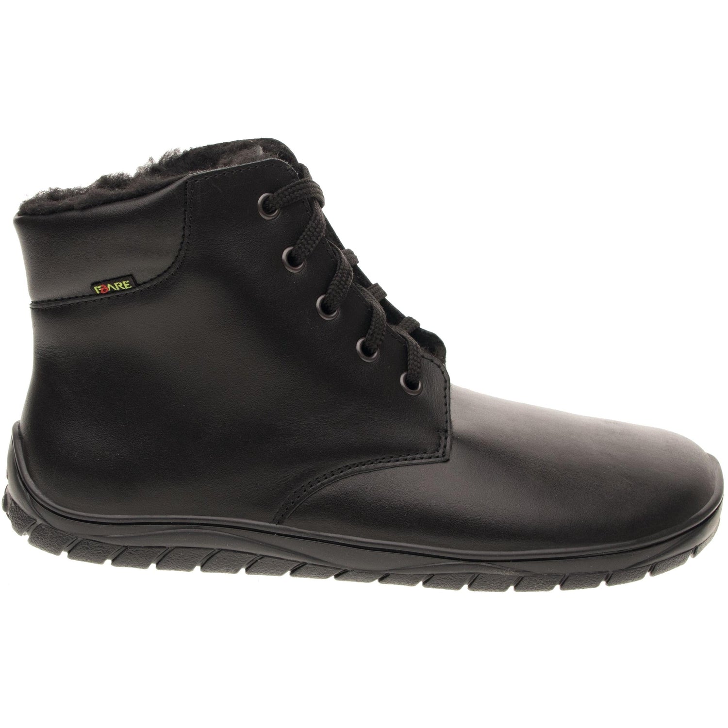 Fare Bare - Brno Black - Botín bajo barefoot con forro invernal-Fare Bare-Cacles Barefoot-Tienda de calzado barefoot respetuoso minimalista