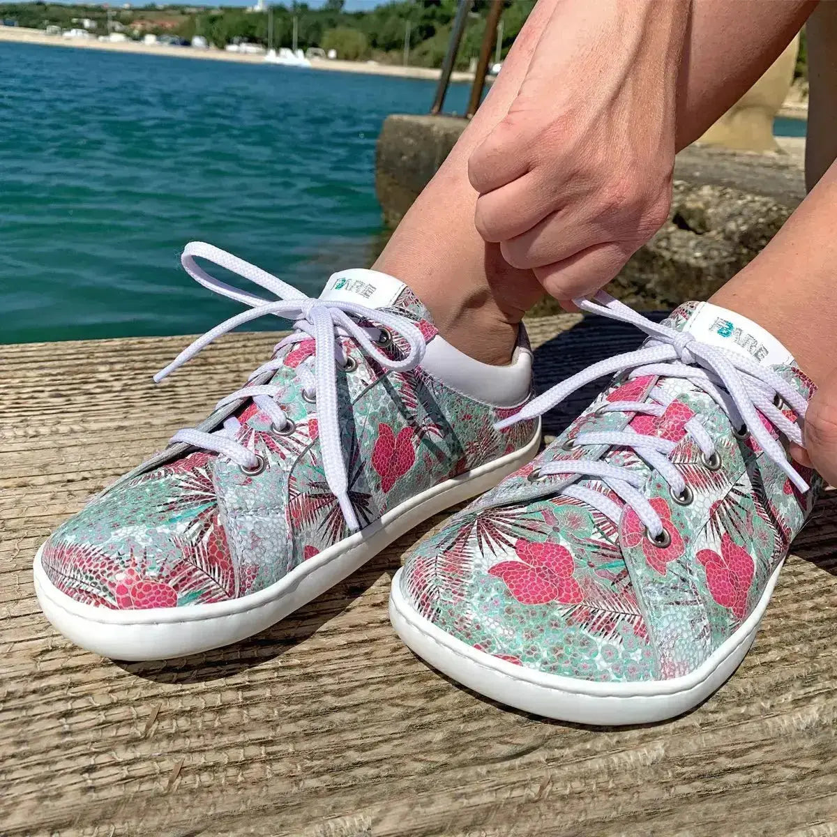Fare Bare - Elegant Azura Flower - Zapatillas barefoot de mujer