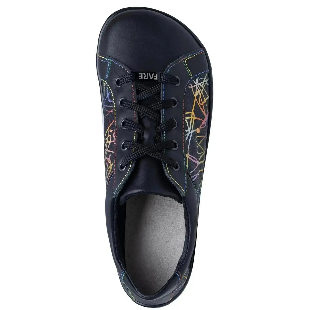 Fare Bare - Elegant Black Limited Edition - Zapatillas barefoot de piel para mujer negras