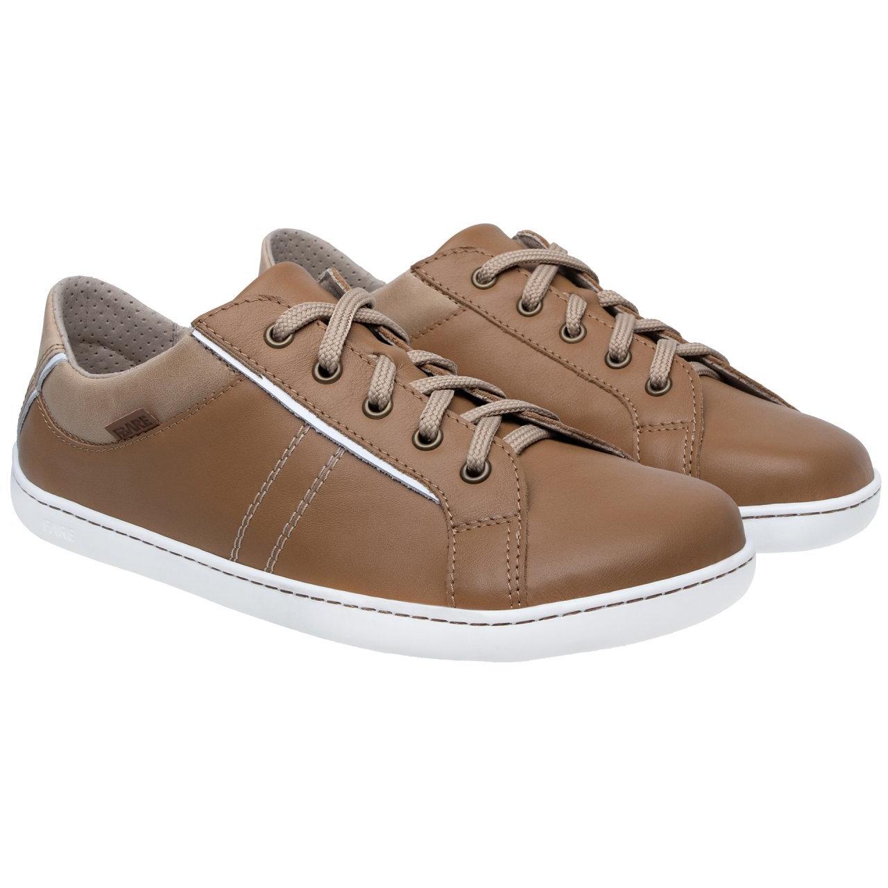 Fare Bare - Elegant Brown - Deportivas barefoot de piel