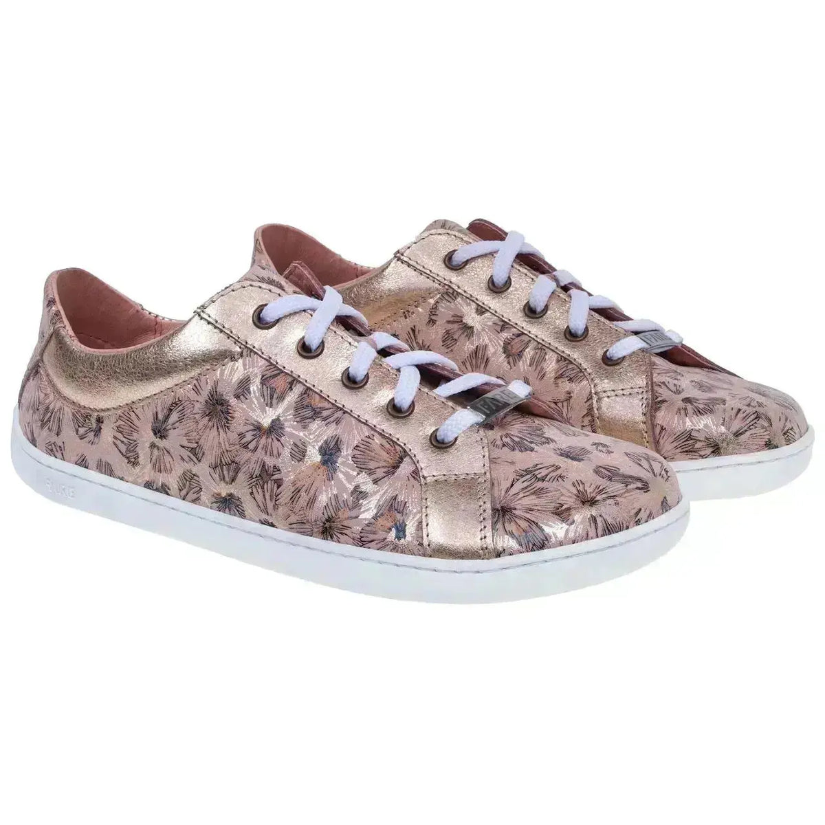 Fare Bare - Elegant Flowers Apricot Limited Edition - Zapatillas barefoot de piel de mujer