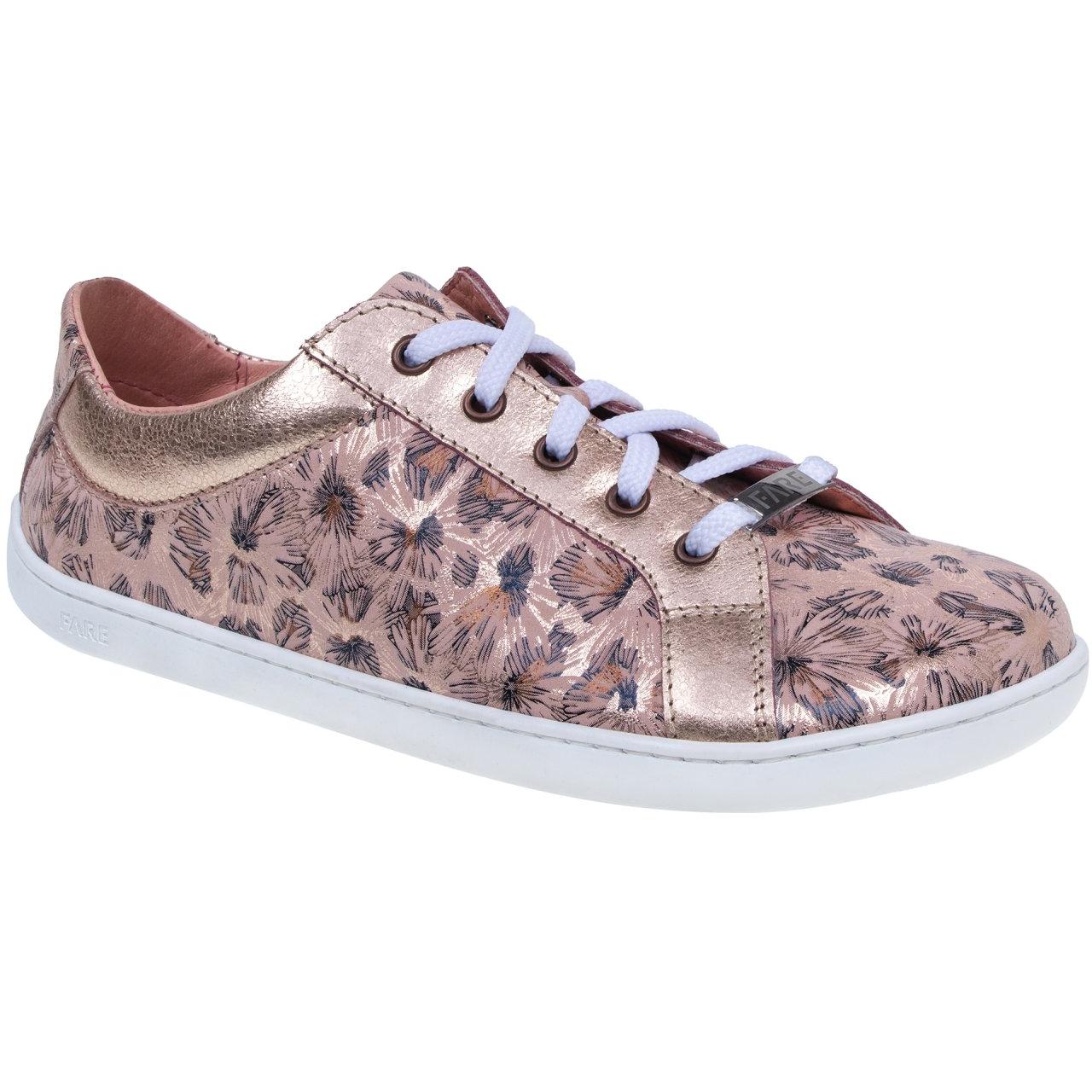 Fare Bare - Elegant Flowers Apricot Ltd. Edition - Deportivas barefoot de piel