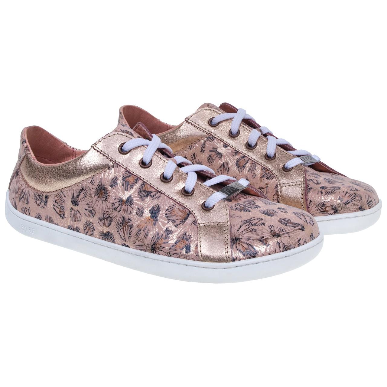 Fare Bare - Elegant Flowers Apricot Ltd. Edition - Deportivas barefoot de piel