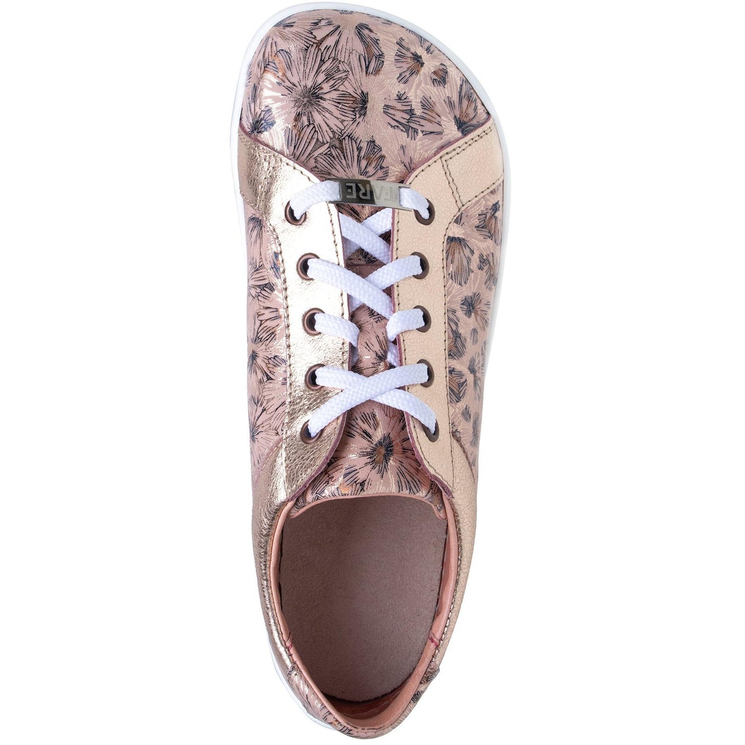 Fare Bare - Elegant Flowers Apricot Ltd. Edition - Deportivas barefoot de piel