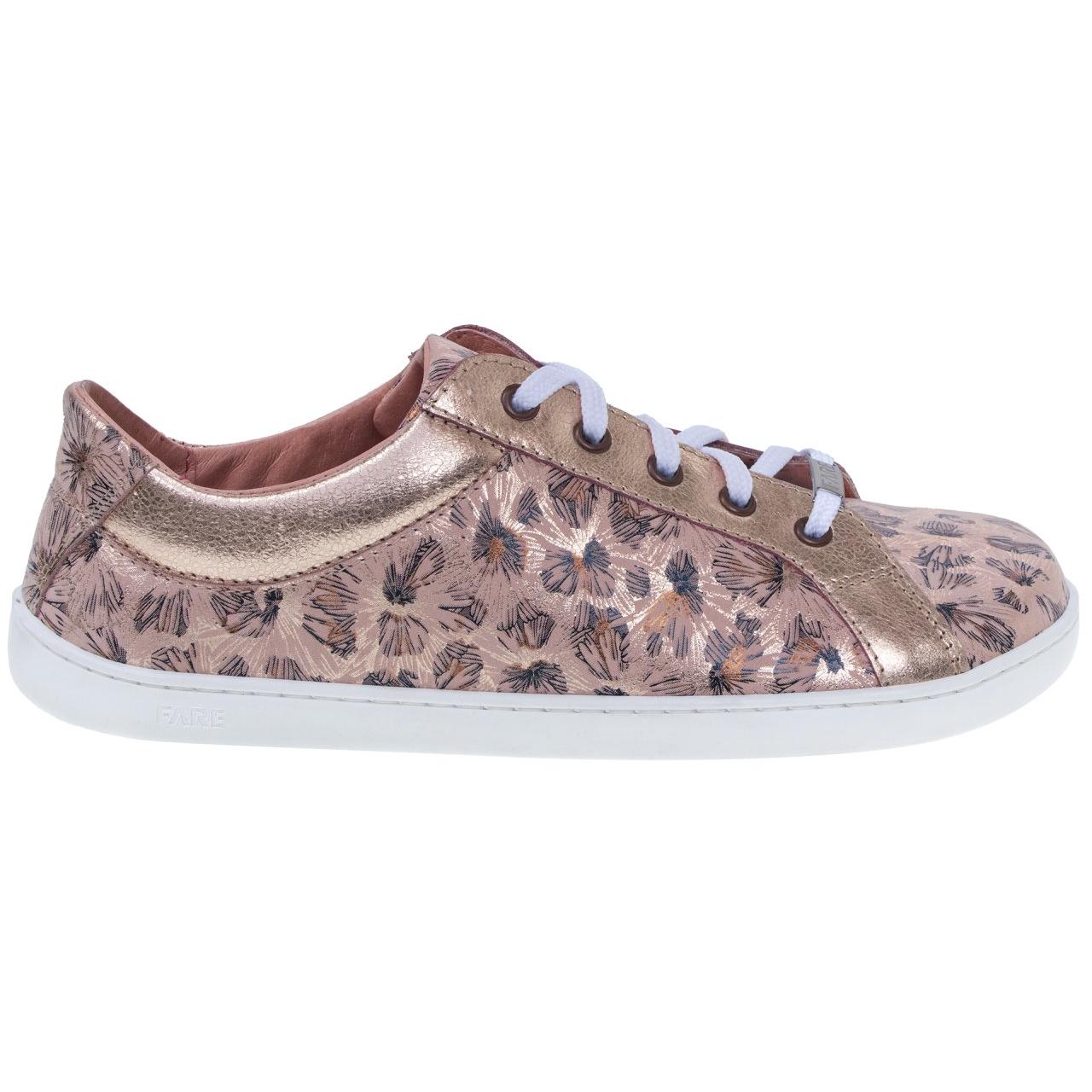 Fare Bare - Elegant Flowers Apricot Ltd. Edition - Deportivas barefoot de piel