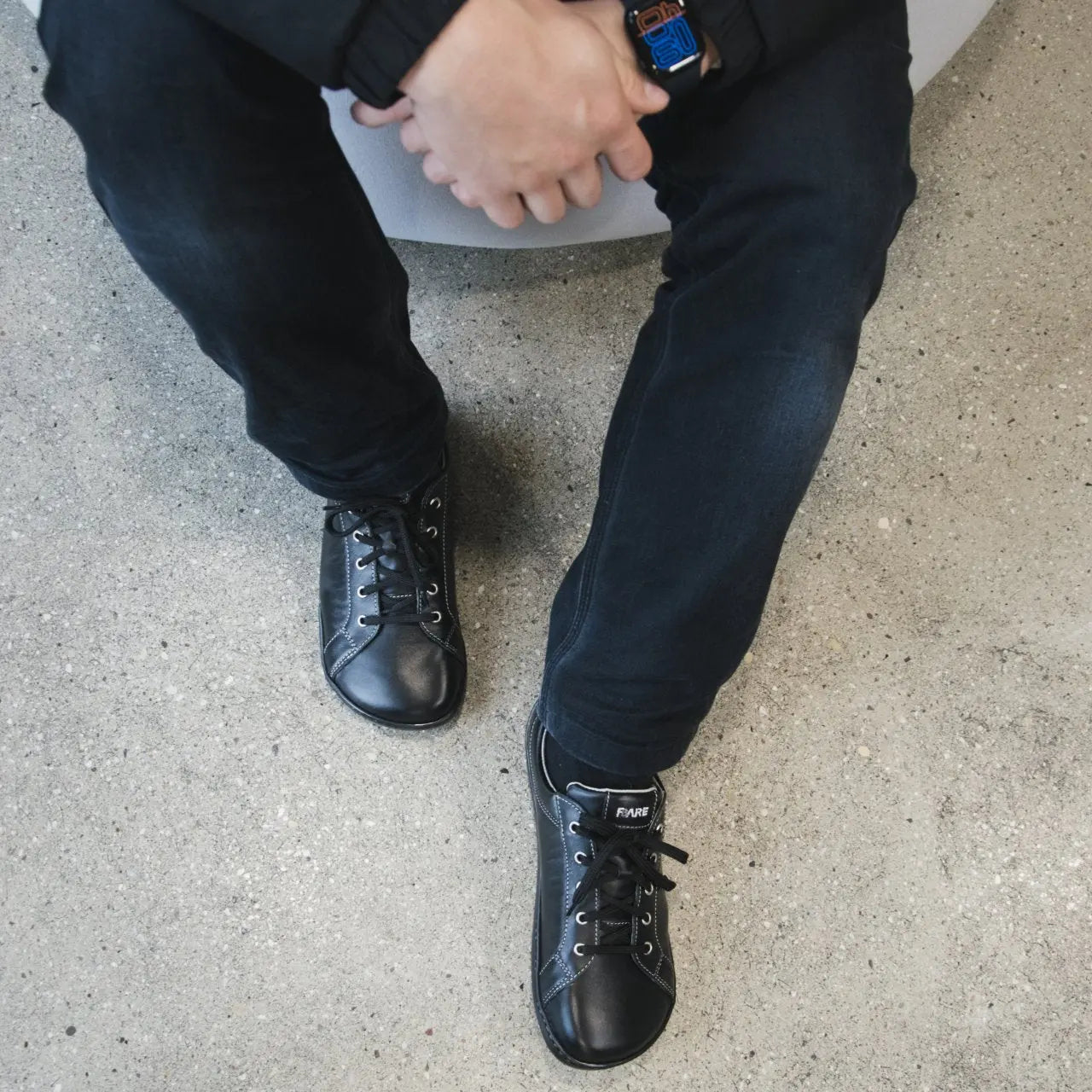 Fare Bare - Elegant Lugo Black - Deportivas barefoot de piel