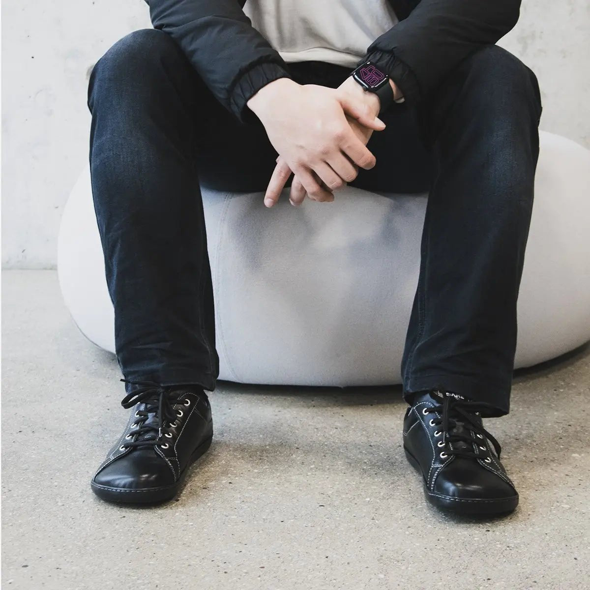 Fare Bare - Elegant Lugo Black - Deportivas barefoot de piel