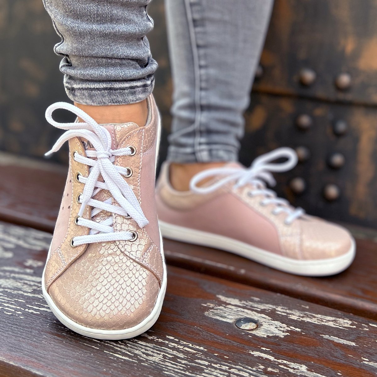 Fare Bare - Elegant Marbela Pink B5712151 - Deportivas barefoot cuero