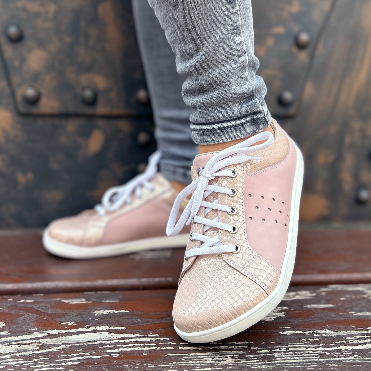 Fare Bare - Elegant Marbela Pink B5712151 - Deportivas barefoot cuero