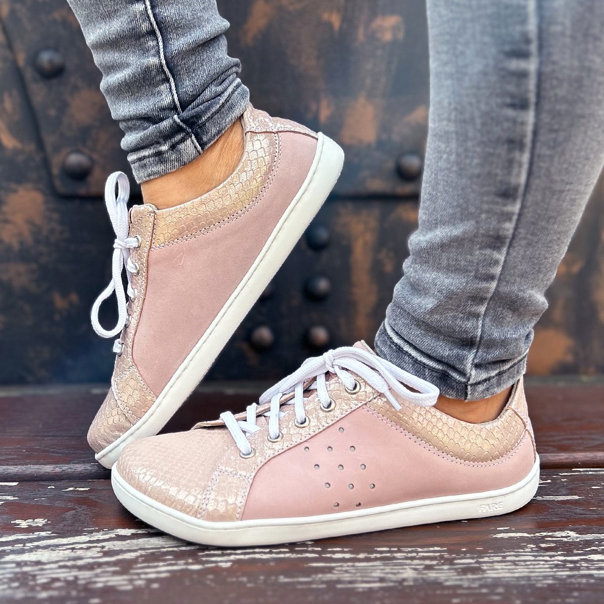 Fare Bare - Elegant Marbela Pink B5712151 - Deportivas barefoot cuero