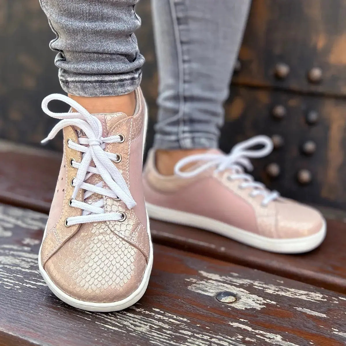 Fare Bare - Elegant Marbela Pink - Deportivas barefoot de piel