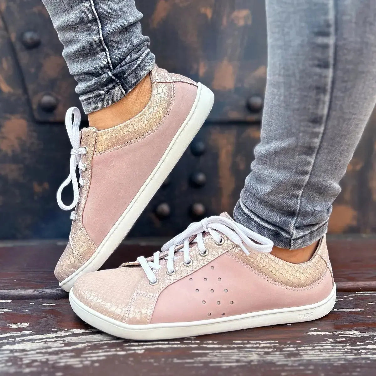 Fare Bare - Elegant Marbela Pink - Deportivas barefoot de piel